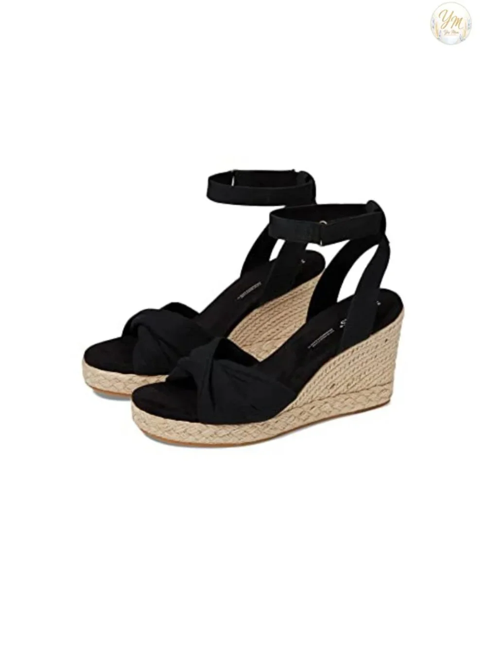TOMS Espadrille Wedge Sandals Ankle Strap Woven